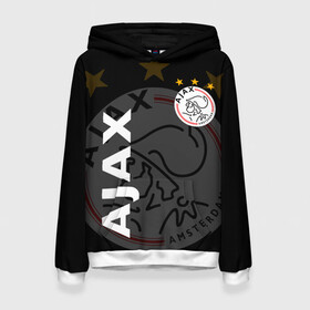 Женская толстовка 3D с принтом FC AJAX AMSTERDAM / ФК АЯКС в Рязани, 100% полиэстер  | двухслойный капюшон со шнурком для регулировки, мягкие манжеты на рукавах и по низу толстовки, спереди карман-кенгуру с мягким внутренним слоем. | ajax amsterdam | fifa | football | football club. | sport | uefa | английская премьер лига | аякс амстердам | лига финал | матч | спорт | уефа | финал | фифа | футбол | футбольный клуб