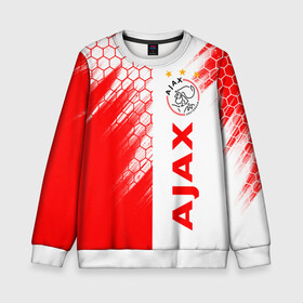 Детский свитшот 3D с принтом FC AJAX AMSTERDAM / ФК АЯКС в Рязани, 100% полиэстер | свободная посадка, прямой крой, мягкая тканевая резинка на рукавах и понизу свитшота | ajax amsterdam | fifa | football | football club. | sport | uefa | английская премьер лига | аякс амстердам | лига финал | матч | спорт | уефа | финал | фифа | футбол | футбольный клуб