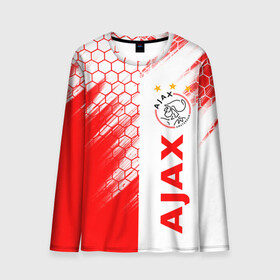 Мужской лонгслив 3D с принтом FC AJAX AMSTERDAM / ФК АЯКС в Рязани, 100% полиэстер | длинные рукава, круглый вырез горловины, полуприлегающий силуэт | Тематика изображения на принте: ajax amsterdam | fifa | football | football club. | sport | uefa | английская премьер лига | аякс амстердам | лига финал | матч | спорт | уефа | финал | фифа | футбол | футбольный клуб