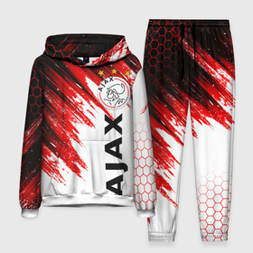 Мужской костюм 3D (с толстовкой) с принтом FC AJAX AMSTERDAM   ФК АЯКС в Рязани,  |  | ajax amsterdam | fifa | football | football club. | sport | uefa | английская премьер лига | аякс амстердам | лига финал | матч | спорт | уефа | финал | фифа | футбол | футбольный клуб