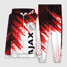 Женский костюм 3D с принтом FC AJAX AMSTERDAM   ФК АЯКС в Рязани,  |  | ajax amsterdam | fifa | football | football club. | sport | uefa | английская премьер лига | аякс амстердам | лига финал | матч | спорт | уефа | финал | фифа | футбол | футбольный клуб