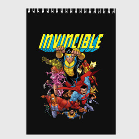 Скетчбук с принтом Неуязвимый Invincible в Рязани, 100% бумага
 | 48 листов, плотность листов — 100 г/м2, плотность картонной обложки — 250 г/м2. Листы скреплены сверху удобной пружинной спиралью | Тематика изображения на принте: allen | atom | debbie | eve | girl | grayson | immortal | invincible | man | mark | monster | nolan | omni | атом | атомная | вильтрум | вильтрумит | воительница | грейсон | дебби | ева | костюм | марк | монстр | мэн | неуязвимый |