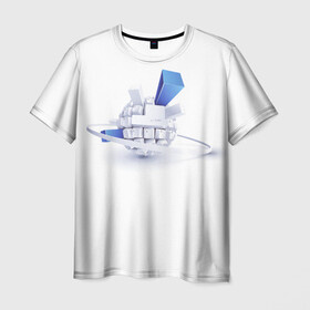 Мужская футболка 3D с принтом Интернет-эпоха в Рязани, 100% полиэфир | прямой крой, круглый вырез горловины, длина до линии бедер | быстрая связь | глобальная деревня | клавиатура | сокращение расстояний | технологии