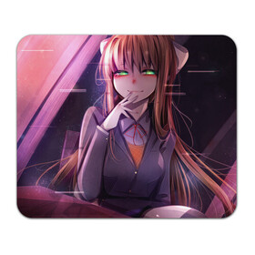 Коврик для мышки прямоугольный с принтом Monika Doki Doki в Рязани, натуральный каучук | размер 230 х 185 мм; запечатка лицевой стороны | club | doki doki | literature | monika | novel | доки доки | клуб | литературный | моника | роман