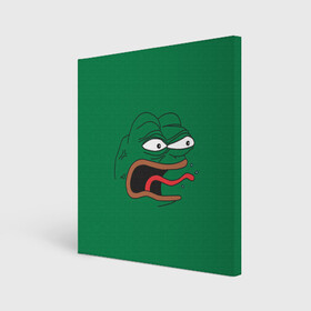 Холст квадратный с принтом Pepe skin в Рязани, 100% ПВХ |  | kekw | mem | pepe | smile | smiles | twitch | мемы | пепе | рофлан | смайл | смайлы | твитч