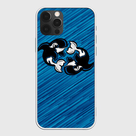 Чехол для iPhone 12 Pro Max с принтом Две косатки в Рязани, Силикон |  | whale | кит | косатка | косатки | на синем | с косатками