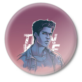 Значок с принтом Teen Wolf Scott McCall в Рязани,  металл | круглая форма, металлическая застежка в виде булавки | Тематика изображения на принте: alpha | beta | derek | derek hale | omega | scott | scott mccall | serial | stiles | stiles stilinski | teen wolf | wolf | бета | волк | волки | волчонок | дерек | дерек хейл | оборотень | оборотни | ольфа | омега | сериал | скотт | скотт макколл | стайлз