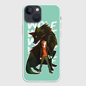 Чехол для iPhone 13 mini с принтом Wolf в Рязани,  |  | alpha | beta | derek | derek hale | omega | scott | scott mccall | serial | stiles | stiles stilinski | teen wolf | wolf | бета | волк | волки | волчонок | дерек | дерек хейл | оборотень | оборотни | ольфа | омега | сериал | скотт | скотт макколл | стайлз