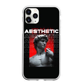 Чехол для iPhone 11 Pro матовый с принтом ЭСТЕТИЧЕСКИЙ / AESTHETIC в Рязани, Силикон |  | aesthetic | devid statue | градиент | давид | китайские иероглифы | статуя | эстетика. | эстетический