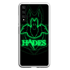 Чехол для Honor 20 с принтом Hades в Рязани, Силикон | Область печати: задняя сторона чехла, без боковых панелей | hades | roguelike | бесконечные круги ада | волки | зелёные | компьютерная игра | светящиеся | эмблема