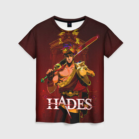 Женская футболка 3D с принтом Zagreus Hades в Рязани, 100% полиэфир ( синтетическое хлопкоподобное полотно) | прямой крой, круглый вырез горловины, длина до линии бедер | hades | roguelike | zagreus | бесконечные круги ада | загрей | компьютерная игра | мифология | сын аида