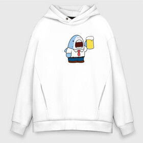 Мужское худи Oversize хлопок с принтом SHARK & BEER (парная) в Рязани, френч-терри — 70% хлопок, 30% полиэстер. Мягкий теплый начес внутри —100% хлопок | боковые карманы, эластичные манжеты и нижняя кромка, капюшон на магнитной кнопке | beer | best friends | friends | instagram | mem | shark | vk | vk мем | акула | акулы | вк | вк мем | друзья | инстаграм | лучшие друзья | мем | прикол | тюлень