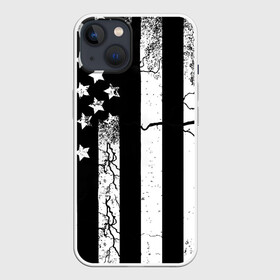 Чехол для iPhone 13 с принтом ЗВЕЗДНО ПОЛОСАТЫЙ в Рязани,  |  | america | black | dark | flag | graffiti | star | usa | white | америка | белый | граффити | звезды | полосы | ретро | стена | сша | флаг | черный