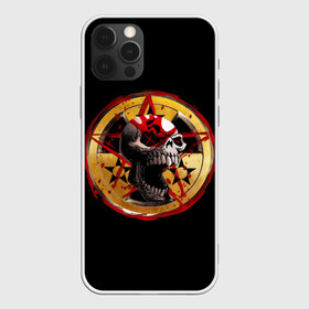 Чехол для iPhone 12 Pro Max с принтом Five Finger Death Punch | FFDP в Рязани, Силикон |  | 5fdp | america | death | ffdp | finger | five | hard | metal | music | punch | rock | skull | states | united | usa | америка | метал | музыка | рок | сша | хард | череп