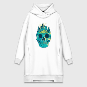 Платье-худи хлопок с принтом Скала Черепа Skull Mountain в Рязани,  |  | art | double exposure | eco | skull | skull merch | skull print | skulls | арт | гора | горы | двойная экспозиция | изумруд | иллюстрация | лучше гор могут быть только горы | необитаемый остров | отвезите меня в горы