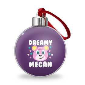 Ёлочный шар с принтом Dreamy Megan в Рязани, Пластик | Диаметр: 77 мм | animal crossing | game | games | анимал | играб игры | изабель | кросинг | кроссинг | мистер ресетти | том нук | энимал