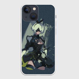 Чехол для iPhone 13 mini с принтом nier automata в Рязани,  |  | 2b | ahegao | anime | girl | nier automata | replicant | waifu | аниме | ахегао | нир автомата | отаку | охегао | тян | тяночка