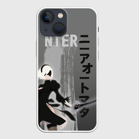 Чехол для iPhone 13 mini с принтом nier в Рязани,  |  | 2b | ahegao | anime | girl | nier automata | replicant | waifu | аниме | ахегао | нир автомата | отаку | охегао | тян | тяночка