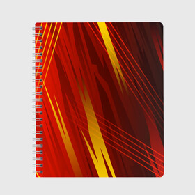 Тетрадь с принтом Red sport style в Рязани, 100% бумага | 48 листов, плотность листов — 60 г/м2, плотность картонной обложки — 250 г/м2. Листы скреплены сбоку удобной пружинной спиралью. Уголки страниц и обложки скругленные. Цвет линий — светло-серый
 | 3d | 3д | sport | абстракция | линии | паттерн | соты | спортивный стиль | текстуры
