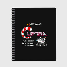 Тетрадь с принтом CupHead x Contra в Рязани, 100% бумага | 48 листов, плотность листов — 60 г/м2, плотность картонной обложки — 250 г/м2. Листы скреплены сбоку удобной пружинной спиралью. Уголки страниц и обложки скругленные. Цвет линий — светло-серый
 | 8 bit | arkade | contra | cup head | cuphead | game | games | аркада | игра | игры | кап хэд | капхед | контра | купа хэд | сгз руфв | сгзруфв | чашкоголовый