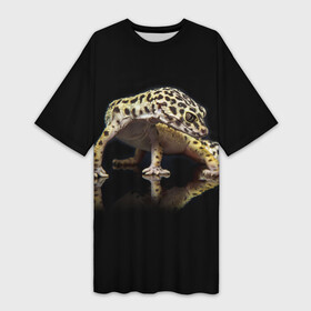 Платье-футболка 3D с принтом ЭУБЛЕФАР  EUBLEPHARIS в Рязани,  |  | tegunvteg | геккон | гекон | зублефар | леопардовый геккон | эу | эублефар | ящерица