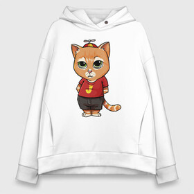 Женское худи Oversize хлопок с принтом Street cat в Рязани, френч-терри — 70% хлопок, 30% полиэстер. Мягкий теплый начес внутри —100% хлопок | боковые карманы, эластичные манжеты и нижняя кромка, капюшон на магнитной кнопке | animal | cat | cute | kitty | meow | друг | животные | киска | китти | кот | котенок | котик | котэ | кошечка | кошка | лев | леопард | милый | мур | мяу | пантера | питомец | рысь | тигр