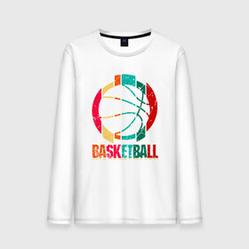 Мужской лонгслив хлопок с принтом Color Basketball в Рязани, 100% хлопок |  | basketball | game | mvp | nba | slamdunk | sport | streetball | баскетбол | баскетболист | игра | игрок | мяч | нба | слэмланк | спорт | стритбол | тренер | чемпион