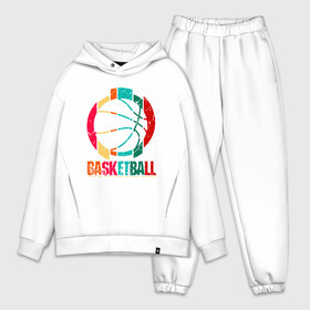 Мужской костюм хлопок OVERSIZE с принтом Color Basketball в Рязани,  |  | Тематика изображения на принте: basketball | game | mvp | nba | slamdunk | sport | streetball | баскетбол | баскетболист | игра | игрок | мяч | нба | слэмланк | спорт | стритбол | тренер | чемпион