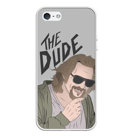 Чехол для iPhone 5/5S матовый с принтом The Dude в Рязани, Силикон | Область печати: задняя сторона чехла, без боковых панелей | big lebowski | donney | dude | lebowski | the big lebowski | the dude | walter | большой лебовски | лебовски | чувак