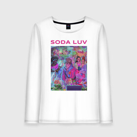 Женский лонгслив хлопок с принтом SODA LUV в Рязани, 100% хлопок |  | luv | melon | music | soda | sodaluv | бигасс | коми | лав | лого | лув | мелон | сода