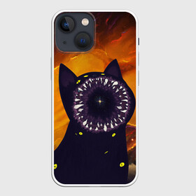 Чехол для iPhone 13 mini с принтом Космический кот | Space Cat в Рязани,  |  | cat | cats | colors | galaxy | meow | paints | space | star
nebula | абстракция | вселенная | галактика | звезда | звезды | космический | кот | котик | котики | коты | кошка | кошки | красивая кошка | краски | мяу | планеты