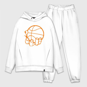 Мужской костюм хлопок OVERSIZE с принтом My Ball в Рязани,  |  | basketball | game | nba | sport | streetball | баскетбол | баскетболист | игра | игрок | мяч | нба | спорт | стритбол | тренер