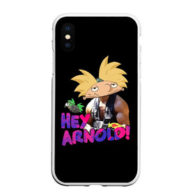 Чехол для iPhone XS Max матовый с принтом Hey Arnold (Predator) в Рязани, Силикон | Область печати: задняя сторона чехла, без боковых панелей | Тематика изображения на принте: arnie | arnold | burt | gerald | hey | johanssen | martin | nickelodeon | predator | арни | арнольд | берт | джеральд | джохансен | мартин | мульт | мультфильм | никелодеон | хищник | шварценеггер | эй