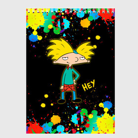 Скетчбук с принтом Эй Арнольд! Hey Arnold в Рязани, 100% бумага
 | 48 листов, плотность листов — 100 г/м2, плотность картонной обложки — 250 г/м2. Листы скреплены сверху удобной пружинной спиралью | Тематика изображения на принте: arnold shortman | helga pataki | hey | hey arnold | nickelodeon | арнольд | арнольд шортмэн | гарольд | детям | джеральд | мальчик | мультфильм | никелодеон | парень | репоголовый | ронда | сидни | старые мультики | стинки