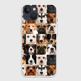 Чехол для iPhone 13 с принтом Я ЛЮБЛЮ СОБАК   I LOVE DOGS в Рязани,  |  | Тематика изображения на принте: collage dogs | dogs | i love dogs | домашние животные | друзья наши младшие | коллаж | собаки | собачки. | я люблю собак