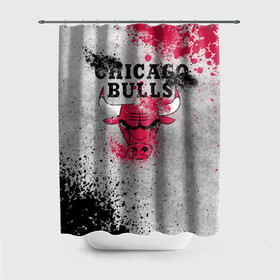 Штора 3D для ванной с принтом CHICAGO BULLS [8] в Рязани, 100% полиэстер | плотность материала — 100 г/м2. Стандартный размер — 146 см х 180 см. По верхнему краю — пластиковые люверсы для креплений. В комплекте 10 пластиковых колец | basketball | bulls | chicago | chicago bulls | jordan | nba | баскетбол | джордан | нба | чикаго буллз