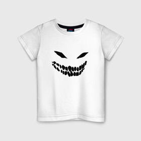 Детская футболка хлопок с принтом Ghost face в Рязани, 100% хлопок | круглый вырез горловины, полуприлегающий силуэт, длина до линии бедер | Тематика изображения на принте: disturbed | drain | face | ghost | дрейн | монстр | призрак
