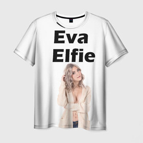 Мужская футболка 3D с принтом Eva Elfie в Рязани, 100% полиэфир | прямой крой, круглый вырез горловины, длина до линии бедер | Тематика изображения на принте: eva elfie | eva elfie print | актер | актриса | ева элфи | кино