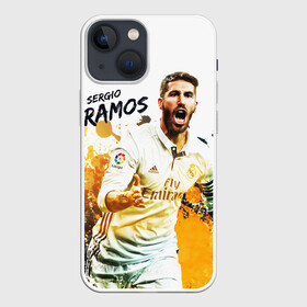 Чехол для iPhone 13 mini с принтом Серхио Рамос в Рязани,  |  | sergio ramos | sr4 | номер 4 | реал мадрид | сборная испании | серхио рамос | футбол | футболист