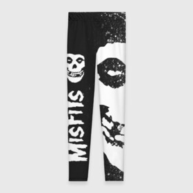 Леггинсы 3D с принтом MISFITS [1] в Рязани, 80% полиэстер, 20% эластан | Эластичный пояс, зауженные к низу, низкая посадка | misfits | music | rock | мисфитс | музыка | рок