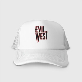 Кепка тракер с сеткой с принтом Evil West в Рязани, трикотажное полотно; задняя часть — сетка | длинный козырек, универсальный размер, пластиковая застежка | Тематика изображения на принте: flying wild | focus home | gamer | games | дикий запад