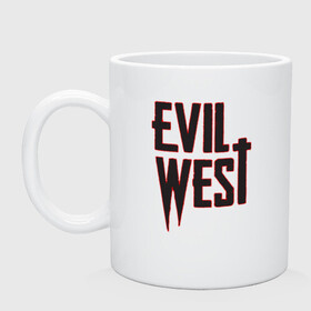 Кружка керамическая с принтом Evil West в Рязани, керамика | объем — 330 мл, диаметр — 80 мм. Принт наносится на бока кружки, можно сделать два разных изображения | flying wild | focus home | gamer | games | дикий запад