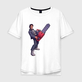Мужская футболка хлопок Oversize с принтом Том Круз ретро стиль в Рязани, 100% хлопок | свободный крой, круглый ворот, “спинка” длиннее передней части | актер | бензопила | круз | ретро