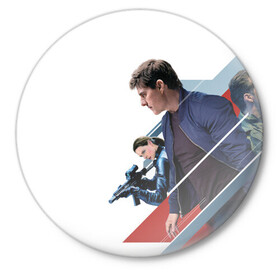 Значок с принтом Mission: Impossible Art в Рязани,  металл | круглая форма, металлическая застежка в виде булавки | актер | миссия невыполнима | фильм