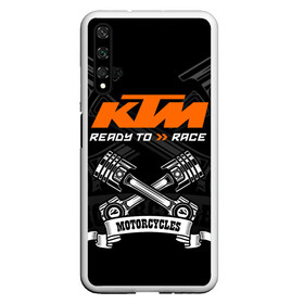 Чехол для Honor 20 с принтом KTM MOTORCYCLES / КТМ МОТОЦИКЛЫ в Рязани, Силикон | Область печати: задняя сторона чехла, без боковых панелей | Тематика изображения на принте: ktm | ktm duke | motorcycle. | байк | байкер | ктм | ктм дюк | мотоспорт | мототехника | мотоцикл | мотоциклист | скутер