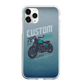 Чехол для iPhone 11 Pro Max матовый с принтом Custom Bike в Рязани, Силикон |  | Тематика изображения на принте: bike | custom | байк | байкер | кастом | мото | мотокросс | мотоцикл | скорость