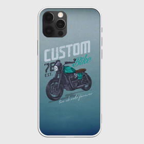 Чехол для iPhone 12 Pro Max с принтом Custom Bike в Рязани, Силикон |  | Тематика изображения на принте: bike | custom | байк | байкер | кастом | мото | мотокросс | мотоцикл | скорость