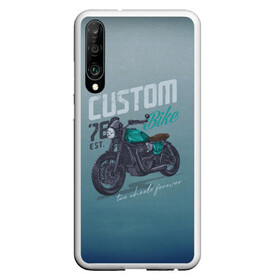 Чехол для Honor P30 с принтом Custom Bike в Рязани, Силикон | Область печати: задняя сторона чехла, без боковых панелей | Тематика изображения на принте: bike | custom | байк | байкер | кастом | мото | мотокросс | мотоцикл | скорость