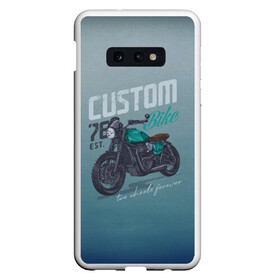 Чехол для Samsung S10E с принтом Custom Bike в Рязани, Силикон | Область печати: задняя сторона чехла, без боковых панелей | Тематика изображения на принте: bike | custom | байк | байкер | кастом | мото | мотокросс | мотоцикл | скорость