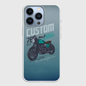 Чехол для iPhone 13 Pro с принтом Custom Bike в Рязани,  |  | Тематика изображения на принте: bike | custom | байк | байкер | кастом | мото | мотокросс | мотоцикл | скорость